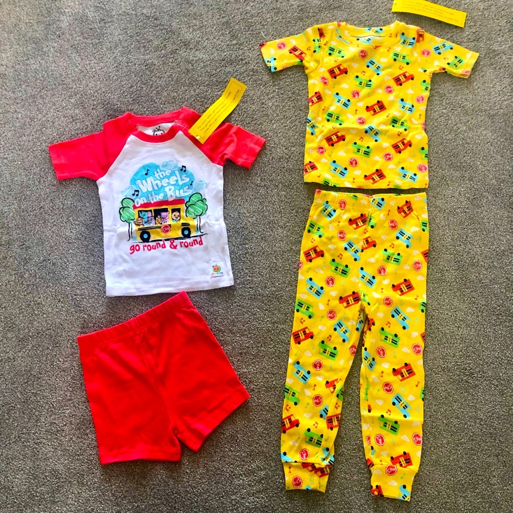 CoComelon Toddler Girls Pajamas PJs Lot Of 4 NWT!